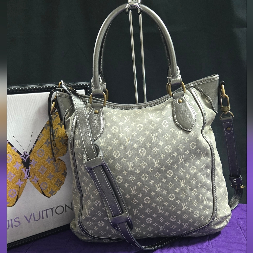 Louis Vuitton Mini Lin Monogram Besace Angele Platine Shoulder Bag